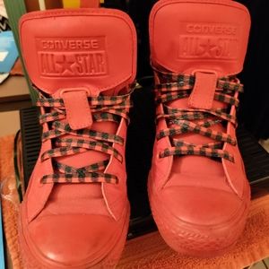 Red high top Converse